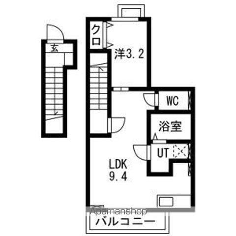 FIGAROⅦ(1LDK/2階)の間取り写真