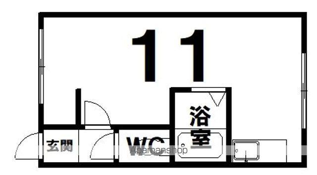 パークサイドQ(ワンルーム/4階)の間取り写真