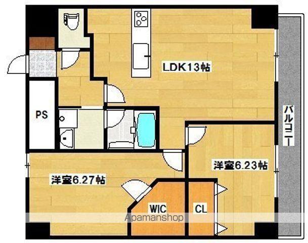 ラエスペランサアビコ(2LDK/4階)の間取り写真