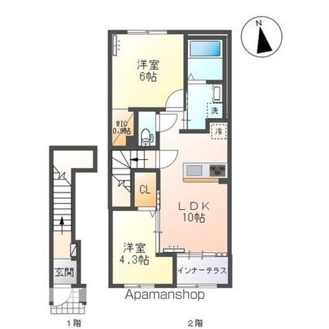 フォレストあずら(2LDK/2階)の間取り写真