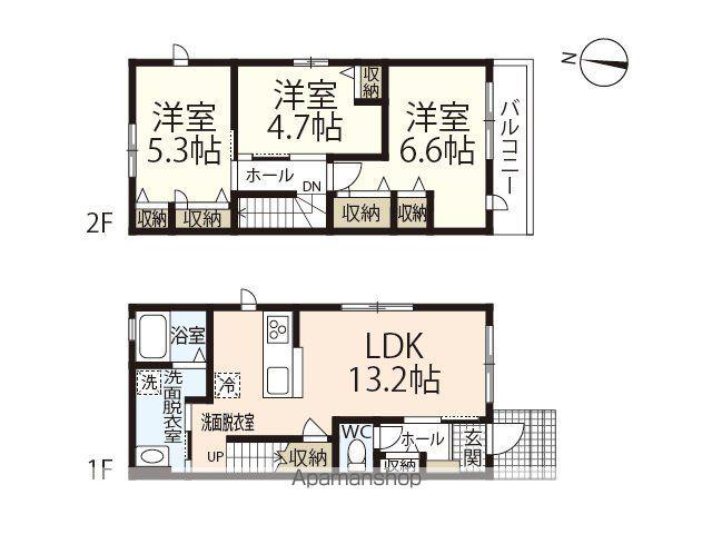 MAISON NEUF(3LDK)の間取り写真