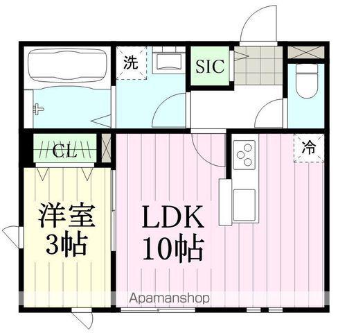 エスコンディーテ銀杏町(1LDK/1階)の間取り写真