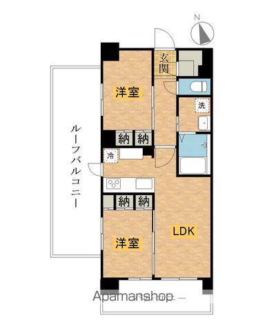 八王子計画(2LDK/4階)の間取り写真