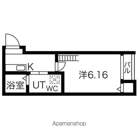 アモーレ笠取(1K/1階)の間取り写真