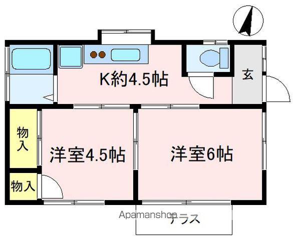 西武池袋・豊島線 稲荷山公園駅 徒歩11分 1階建 築53年(2K)の間取り写真