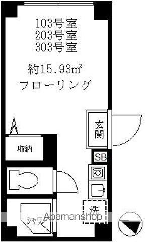プレシャス方南町(ワンルーム/1階)の間取り写真