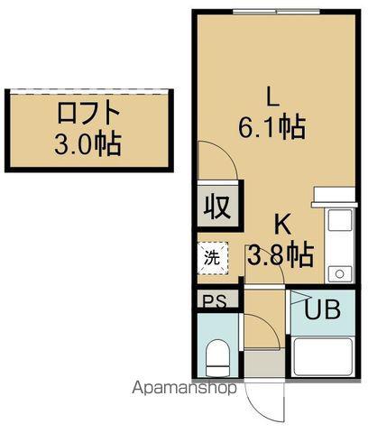 レジデンス本通(1K/1階)の間取り写真