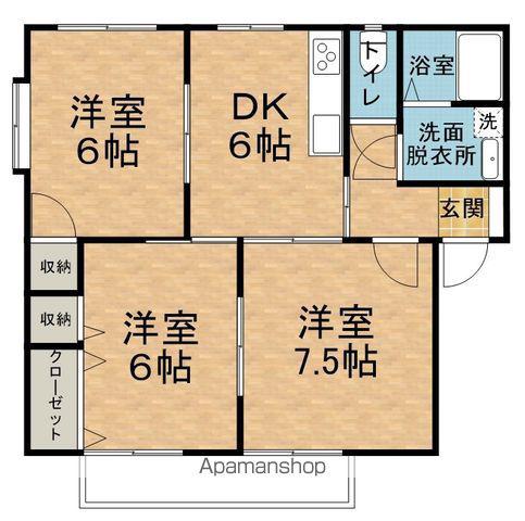 レジデンス葦(3DK/2階)の間取り写真