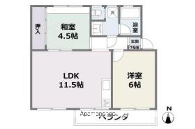 長住三丁目 12棟(2LDK/3階)の間取り写真