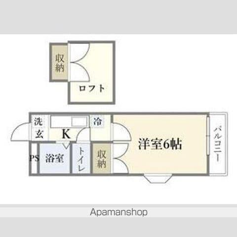 スワンパレス小松島(1K/2階)の間取り写真