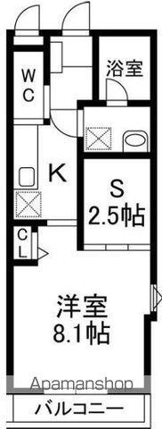 VIVACE Ⅵ(1K/2階)の間取り写真