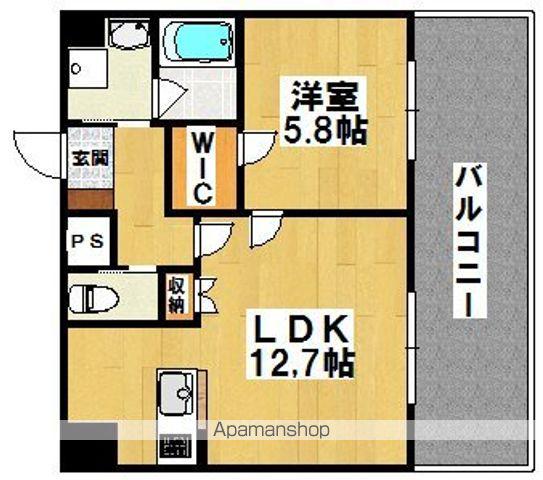 ARCO ROSA(1LDK/8階)の間取り写真