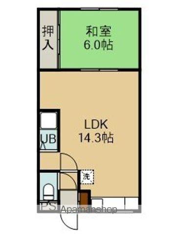 マルトモアパート(1LDK/1階)の間取り写真