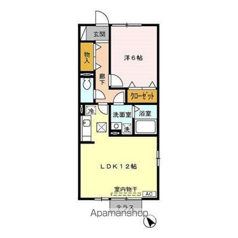 ヴィアノⅠ(1LDK/1階)の間取り写真