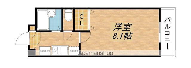 スマートコート南草津(1K/2階)の間取り写真