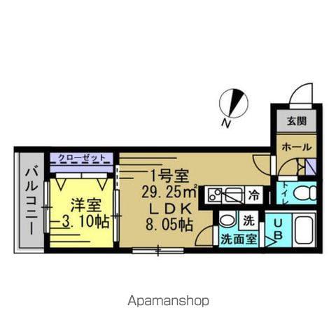 プレジデンス.Ⅲ(1LDK/2階)の間取り写真