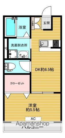 リファレンス愛宕(1DK/4階)の間取り写真