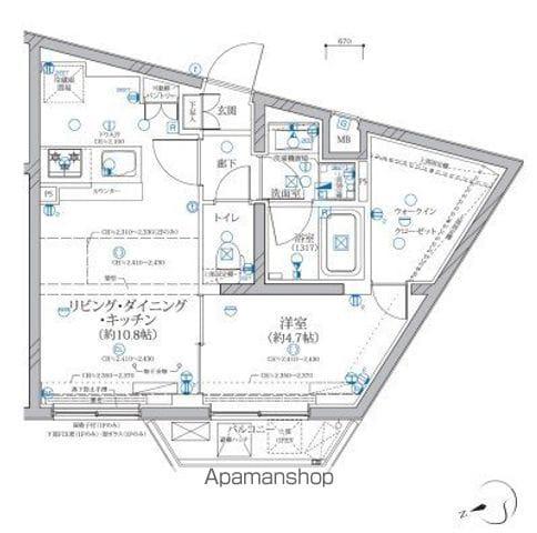 ALIVIS新江古田(1LDK/2階)の間取り写真