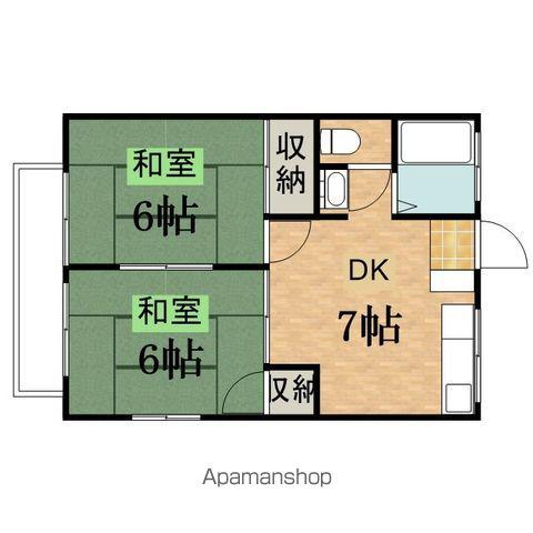 メゾン西平山(2DK/2階)の間取り写真