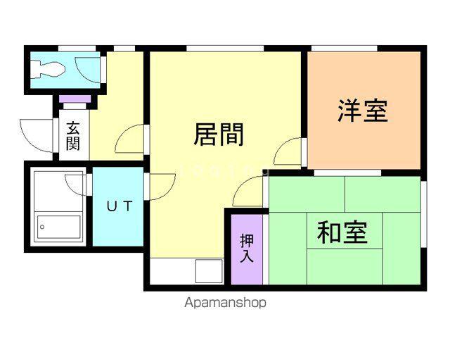 ハッピーマンションNO.3(2DK/1階)の間取り写真