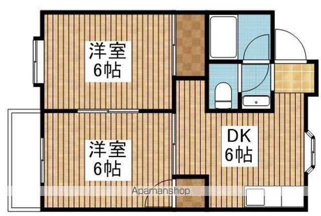 ソーラ牧Ⅰ(2DK/1階)の間取り写真
