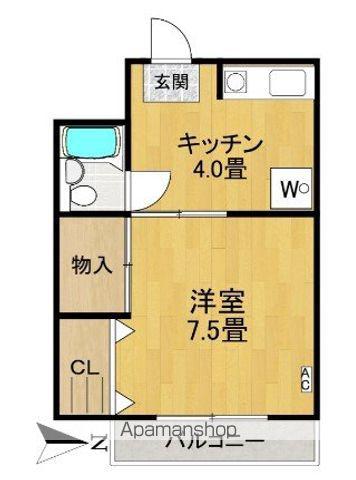 石本ビル(1K/3階)の間取り写真