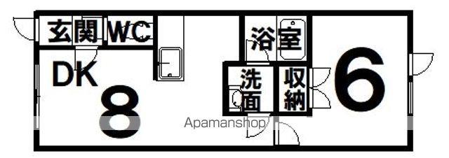 アンフィニ(1DK/2階)の間取り写真
