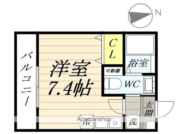 春のそよ風とESPRESSO(ワンルーム/1階)の間取り写真