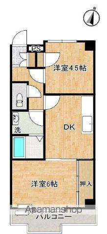 カーサ松庵(2DK/1階)の間取り写真