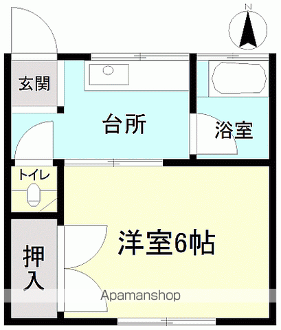 グリーンコーポ(1K/1階)の間取り写真