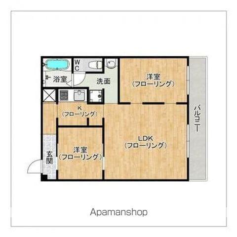 皐月マンション那の川(1SLDK/8階)の間取り写真