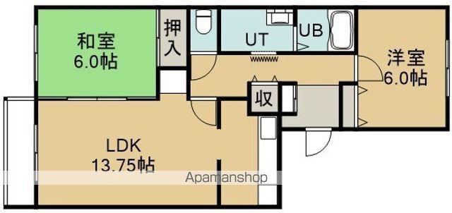 シャルム富岡(2LDK/3階)の間取り写真