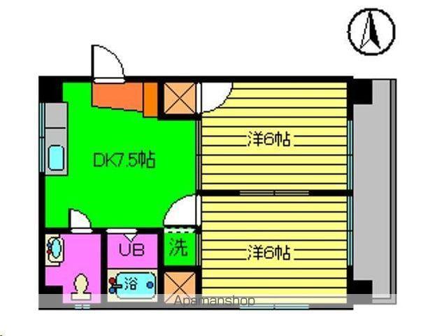 サントハウスⅡ(2DK/3階)の間取り写真