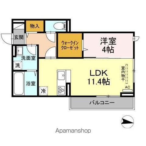 リバーサイドT(1LDK/1階)の間取り写真