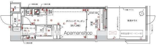 SAKURA AXIS 中板橋(1DK/1階)の間取り写真