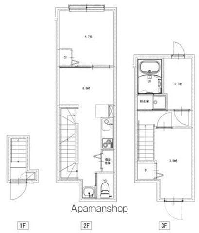 ソルナクレイシア荻窪Ⅲ(3LDK/2階)の間取り写真