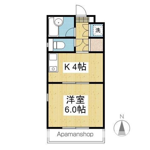 パステルハイツ(1K/3階)の間取り写真
