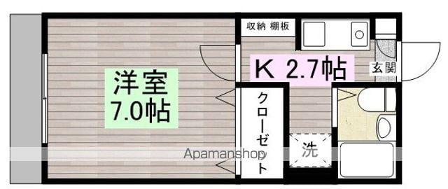 ハイツイトウ(1K/1階)の間取り写真