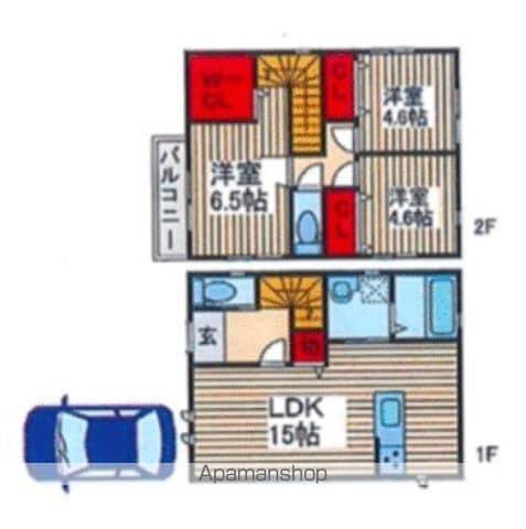 東武鉄道野田線 川間駅 徒歩9分 2階建 築4年(3LDK)の間取り写真