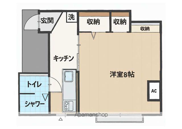 ケンハウスⅠ(1K/1階)の間取り写真