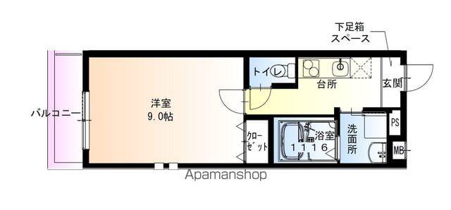 フジパレス湊駅南(1K/1階)の間取り写真