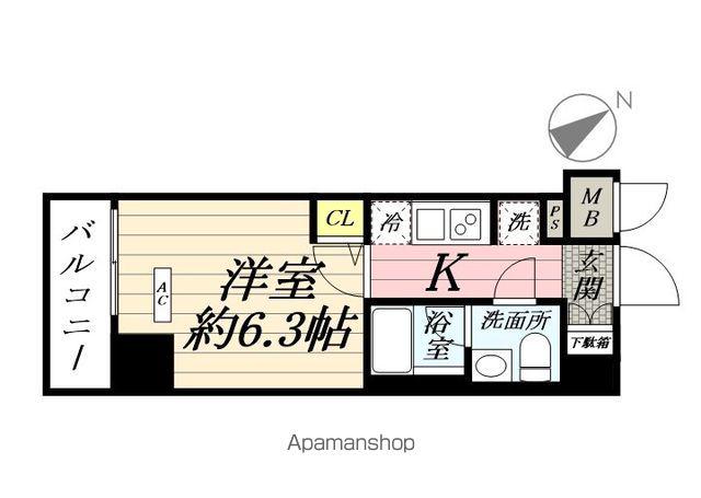 SHOKEN RESIDENCE横浜鶴見Ⅴ(1K/1階)の間取り写真
