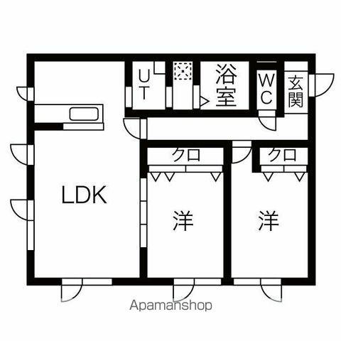 ECOA富丘Ⅳ(2LDK/1階)の間取り写真