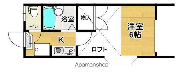 プランドール(1K/1階)の間取り写真