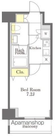 DIMUS勝どき(1K/4階)の間取り写真
