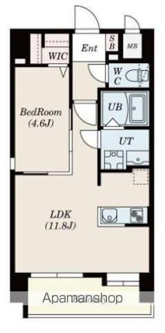 SーRESIDENCE六ツ門ABRイーストⅠ(1LDK/10階)の間取り写真