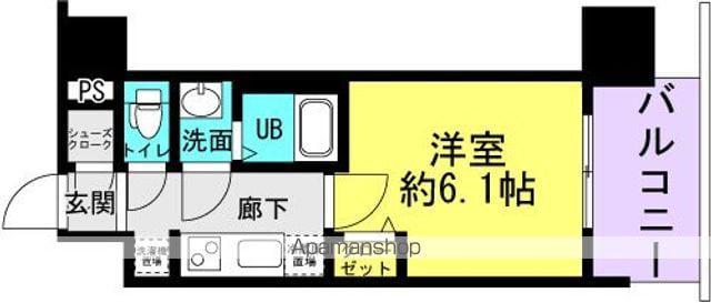 プレリス尼崎レーネヴィアPRELISSEAMAGASAKIRE(1K/3階)の間取り写真