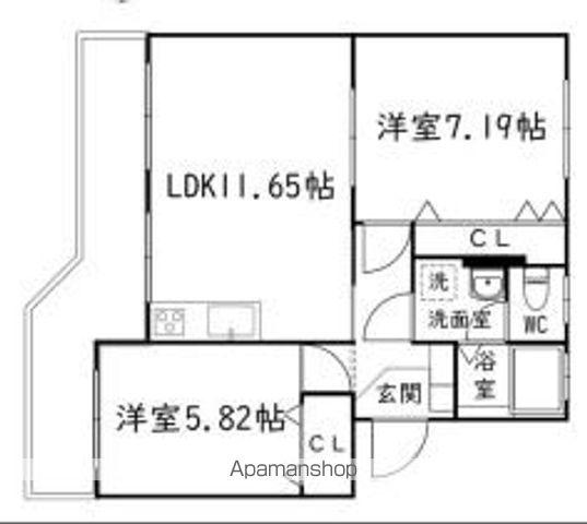 神谷マンション(2LDK/1階)の間取り写真