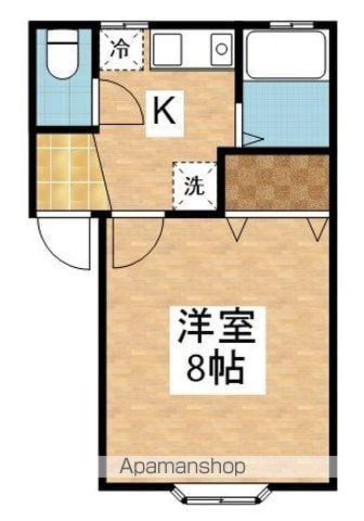 カルディアⅠ(1K/1階)の間取り写真