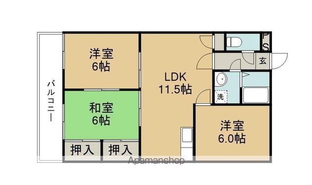 フォレストハイツ(3LDK/3階)の間取り写真